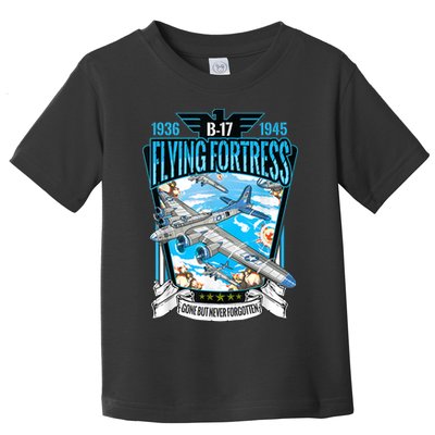 Vintage B17 Flying Fortress WW2 Heavy Bomber Aviator Toddler T-Shirt