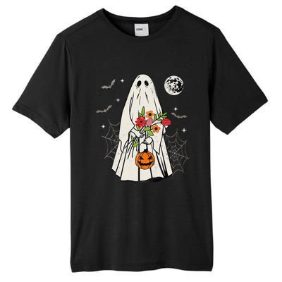 Vintage Boo Floral Jack O Lantern Ghost Halloween Costumes Tall Fusion ChromaSoft Performance T-Shirt