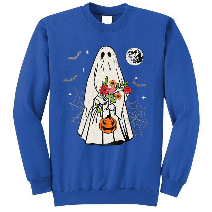 Vintage Boo Floral Jack O Lantern Ghost Halloween Costumes Sweatshirt