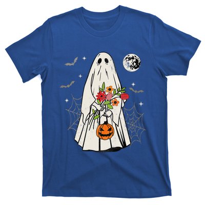 Vintage Boo Floral Jack O Lantern Ghost Halloween Costumes T-Shirt