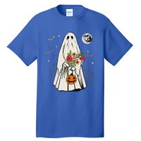 Vintage Boo Floral Jack O Lantern Ghost Halloween Costumes Tall T-Shirt