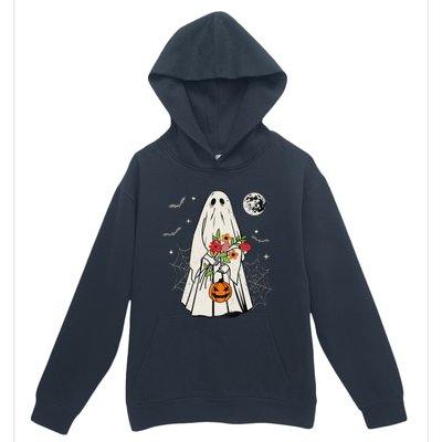 Vintage Boo Floral Jack O Lantern Ghost Halloween Costumes Urban Pullover Hoodie