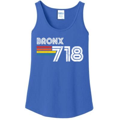 Vintage Bronx Funny Gift Proud 718 New York City State Gift Ladies Essential Tank