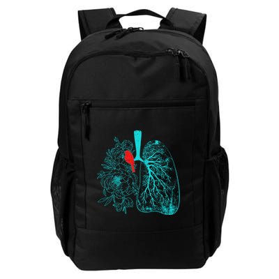 Vintage Boho Flower Floral Nature Lungs Backpack