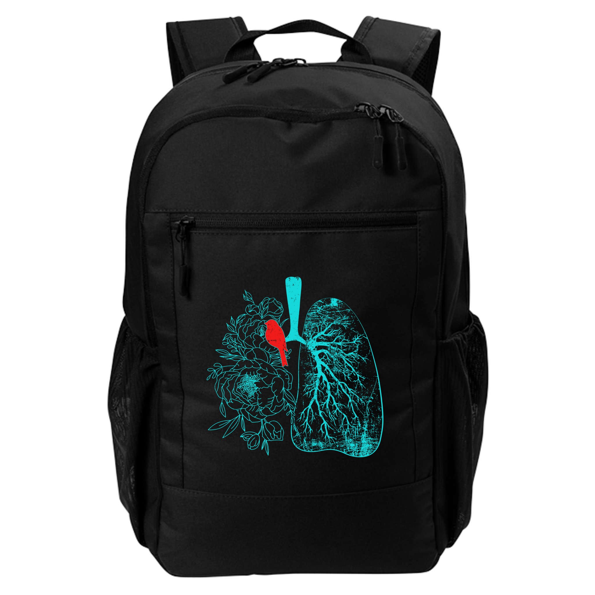 Vintage Boho Flower Floral Nature Lungs Backpack