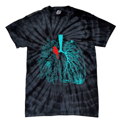 Vintage Boho Flower Floral Nature Lungs Tie-Dye T-Shirt