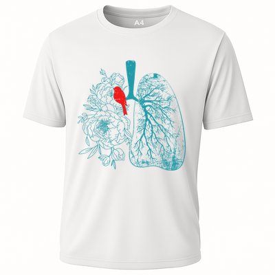 Vintage Boho Flower Floral Nature Lungs Performance Shirt