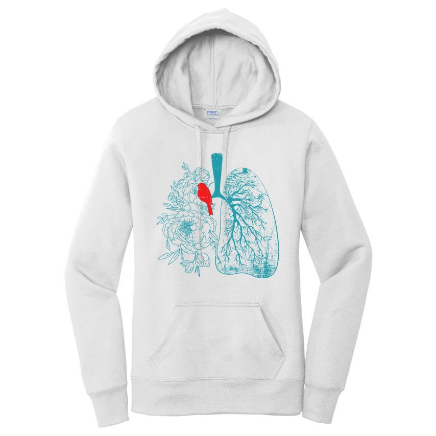 Vintage Boho Flower Floral Nature Lungs Women's Pullover Hoodie