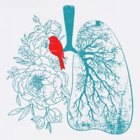 Vintage Boho Flower Floral Nature Lungs Poster