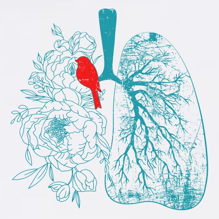 Vintage Boho Flower Floral Nature Lungs Poster