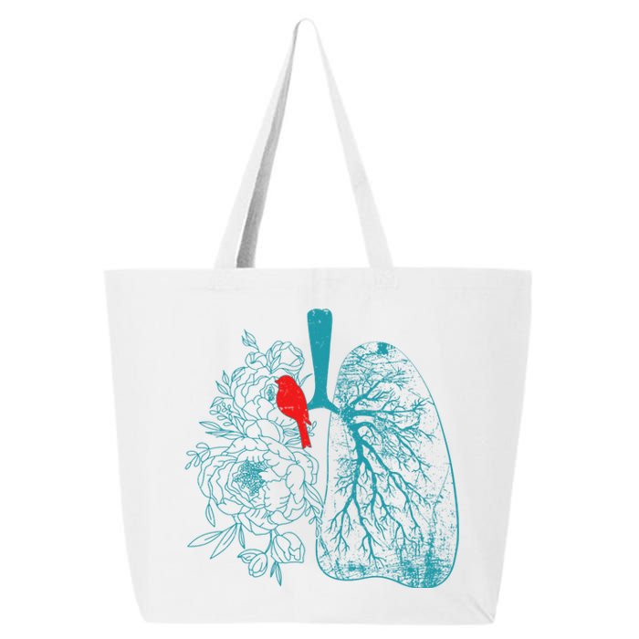 Vintage Boho Flower Floral Nature Lungs 25L Jumbo Tote