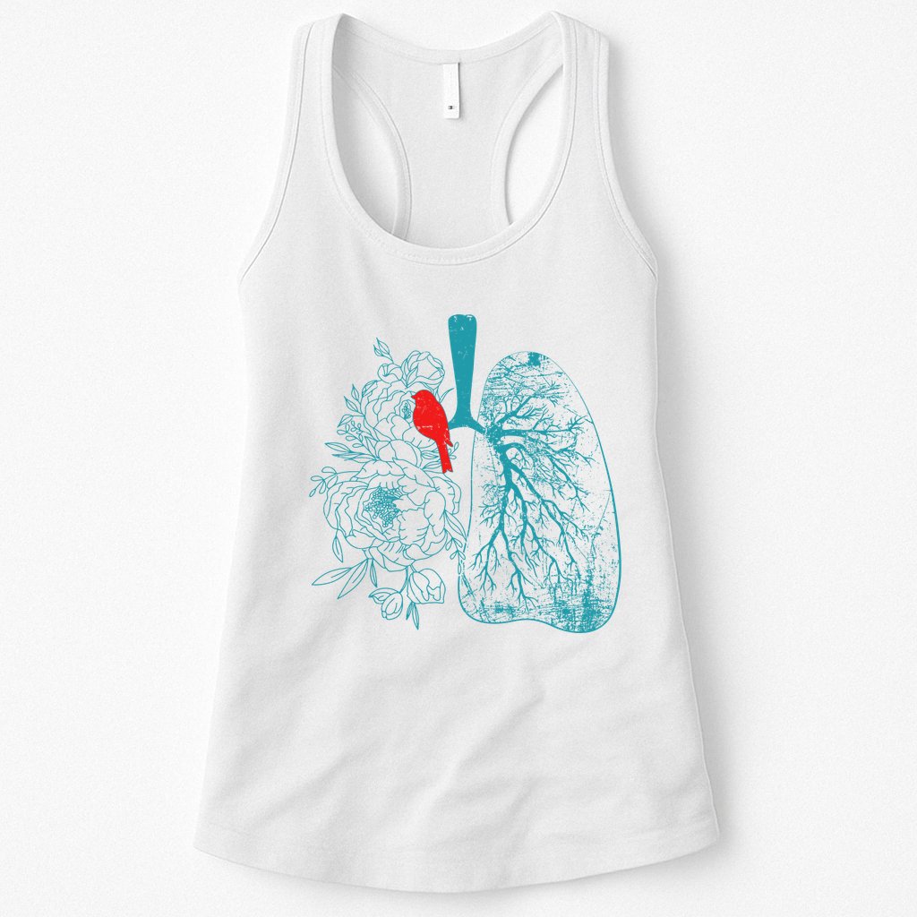 Vintage Boho Flower Floral Nature Lungs Womens Tank Top