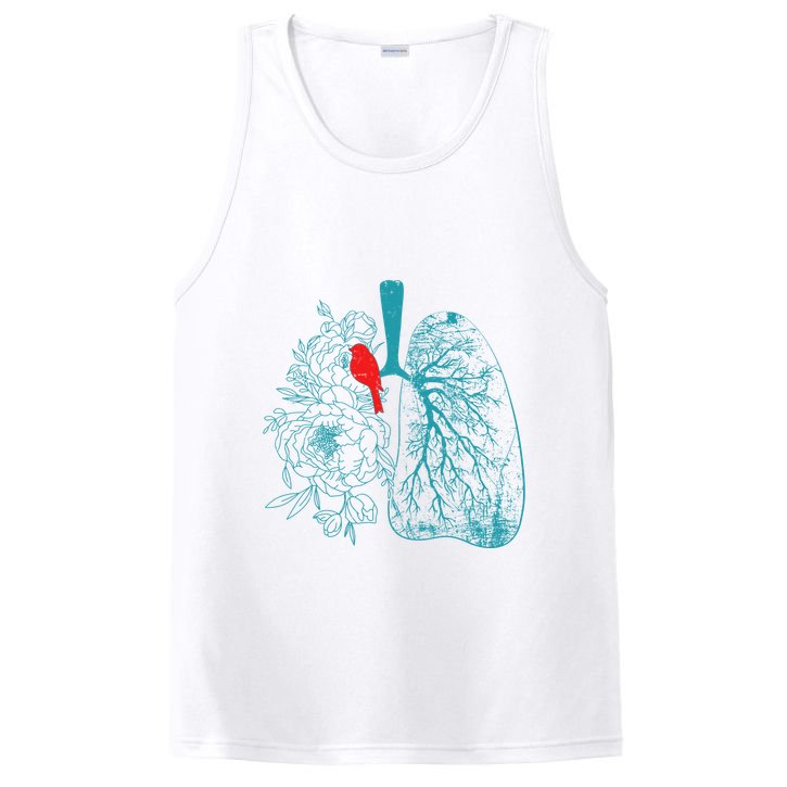 Vintage Boho Flower Floral Nature Lungs PosiCharge Competitor Tank