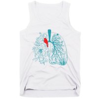Vintage Boho Flower Floral Nature Lungs Tank Top