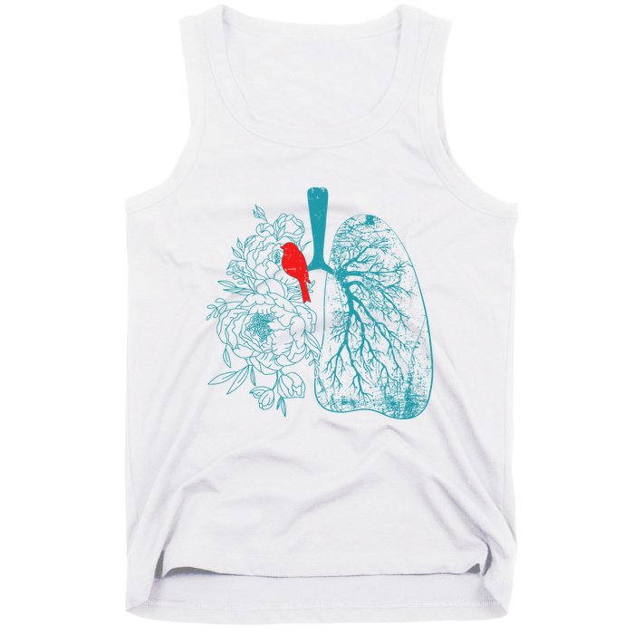 Vintage Boho Flower Floral Nature Lungs Tank Top