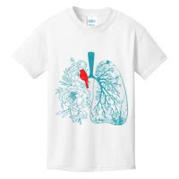 Vintage Boho Flower Floral Nature Lungs Kids T-Shirt