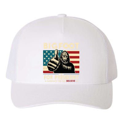 Vote Bigfoot For President 2024 Funny Election Yupoong Adult 5-Panel Trucker Hat