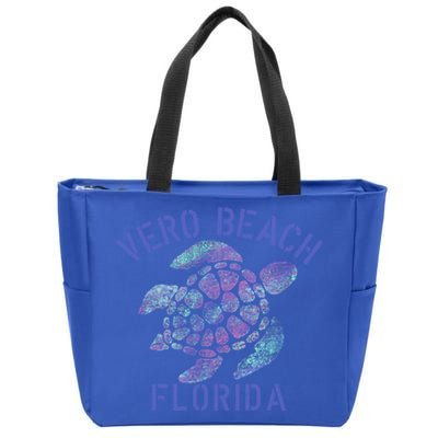 Vero Beach Fl Beach Design / Tribal Turtle Gift Zip Tote Bag