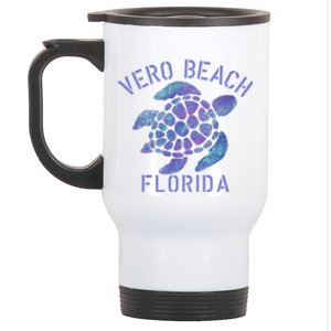 Vero Beach Fl Beach Design / Tribal Turtle Gift Stainless Steel Travel Mug