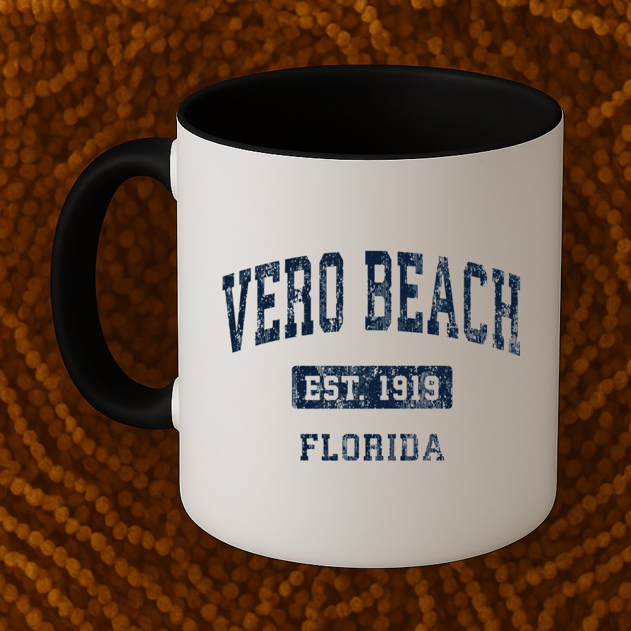 Vero Beach Florida Fl Vintage Established Mug