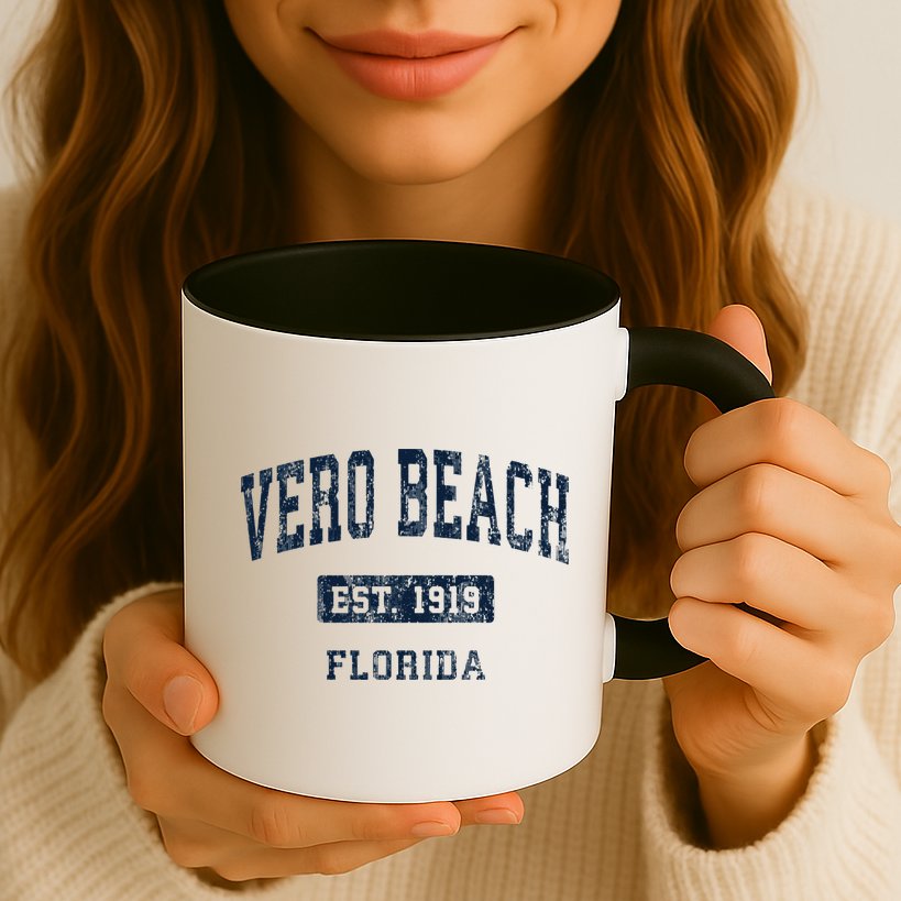 Vero Beach Florida Fl Vintage Established Mug