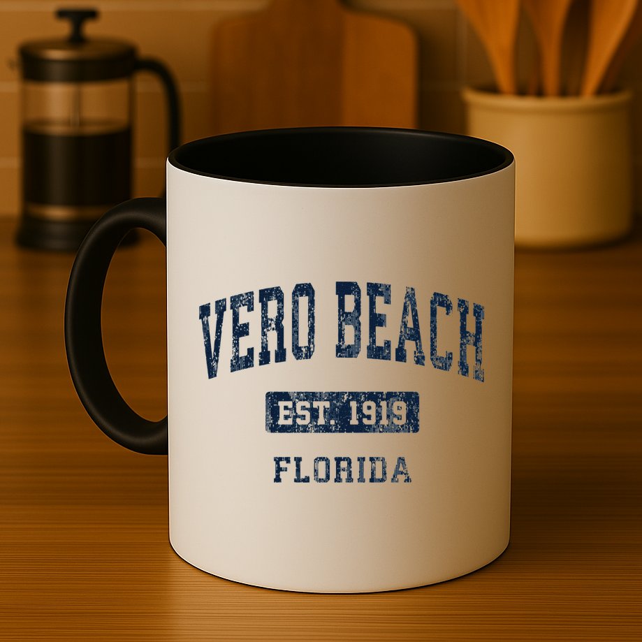 Vero Beach Florida Fl Vintage Established Mug