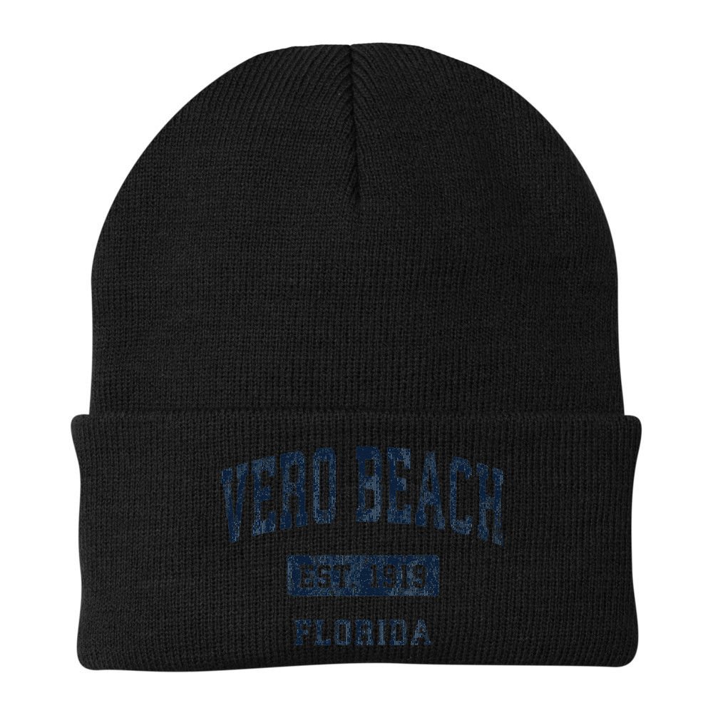 Vero Beach Florida Fl Vintage Established Beanie