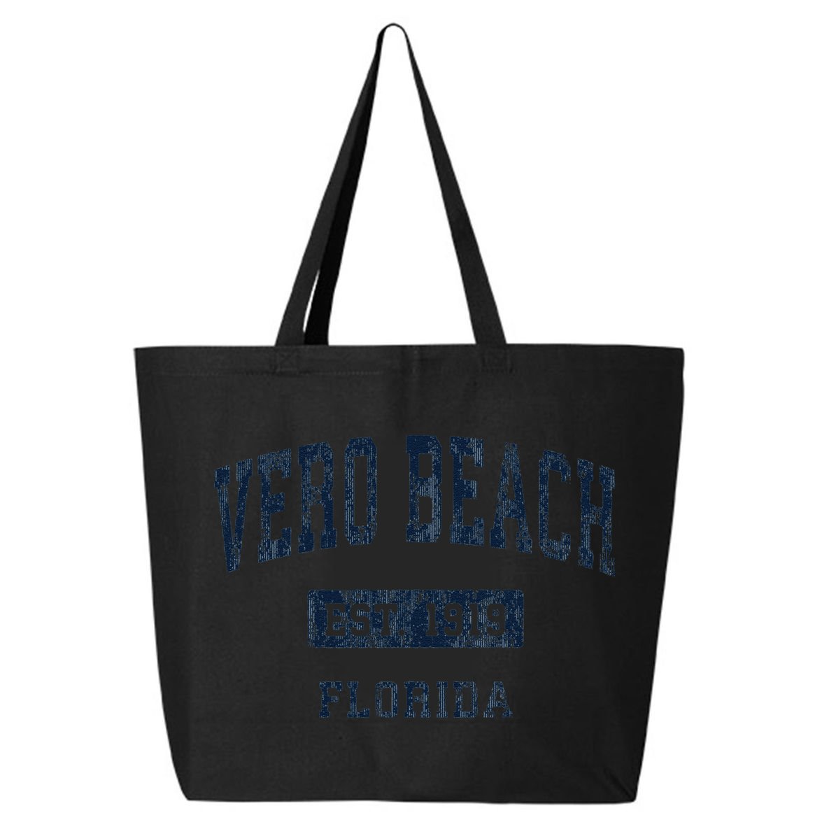 Vero Beach Florida Fl Vintage Established 25L Jumbo Tote