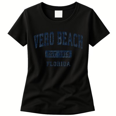 Vero Beach Florida Fl Vintage Established Womens T-Shirt