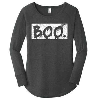 Vintage Boo Funny Lazy Halloween Costumes Women's Perfect Tri Tunic Long Sleeve Shirt