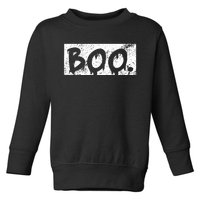 Vintage Boo Funny Lazy Halloween Costumes Toddler Sweatshirt