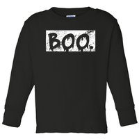 Vintage Boo Funny Lazy Halloween Costumes Toddler Long Sleeve Shirt