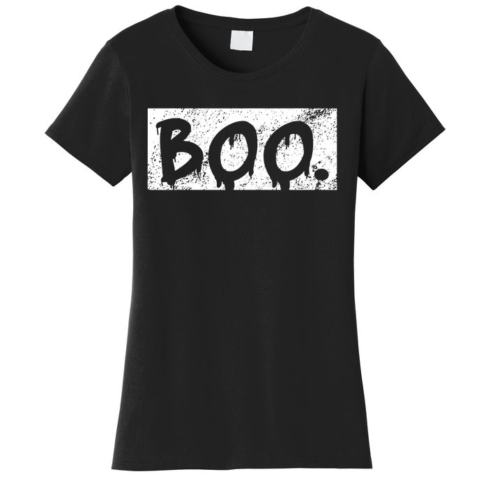 Vintage Boo Funny Lazy Halloween Costumes Women's T-Shirt