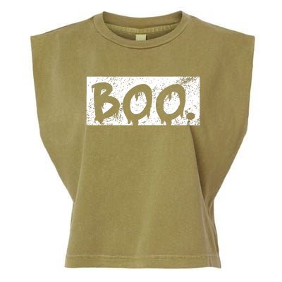 Vintage Boo Funny Lazy Halloween Costumes Garment-Dyed Women's Muscle Tee