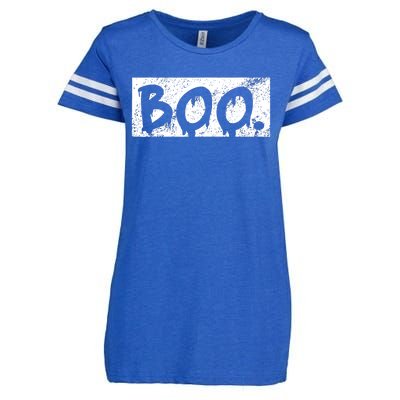 Vintage Boo Funny Lazy Halloween Costumes Enza Ladies Jersey Football T-Shirt