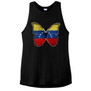 Venezuela Butterfly Flag Pride Venezuelan Flag Roots Funny Gift Ladies PosiCharge Tri-Blend Wicking Tank