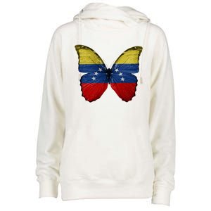 Venezuela Butterfly Flag Pride Venezuelan Flag Roots Funny Gift Womens Funnel Neck Pullover Hood