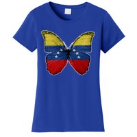 Venezuela Butterfly Flag Pride Venezuelan Flag Roots Funny Gift Women's T-Shirt