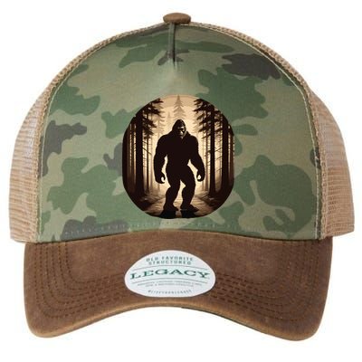 Vintage Bigfoot Funny Hide & Seek Legacy Tie Dye Trucker Hat