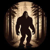 Vintage Bigfoot Funny Hide & Seek Button