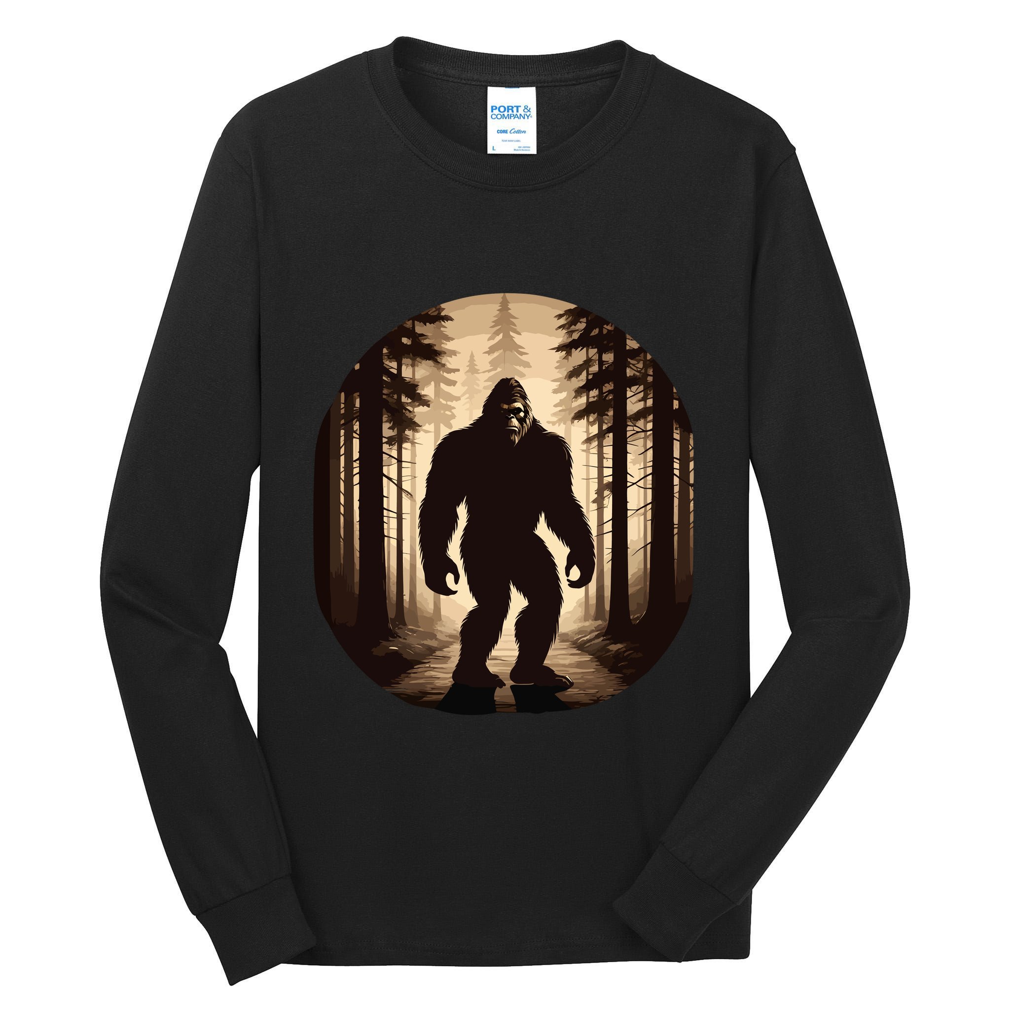 Vintage Bigfoot Funny Hide & Seek Tall Long Sleeve T-Shirt