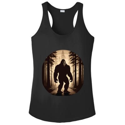 Vintage Bigfoot Funny Hide & Seek Ladies PosiCharge Competitor Racerback Tank