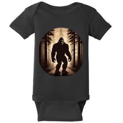 Vintage Bigfoot Funny Hide & Seek Baby Bodysuit