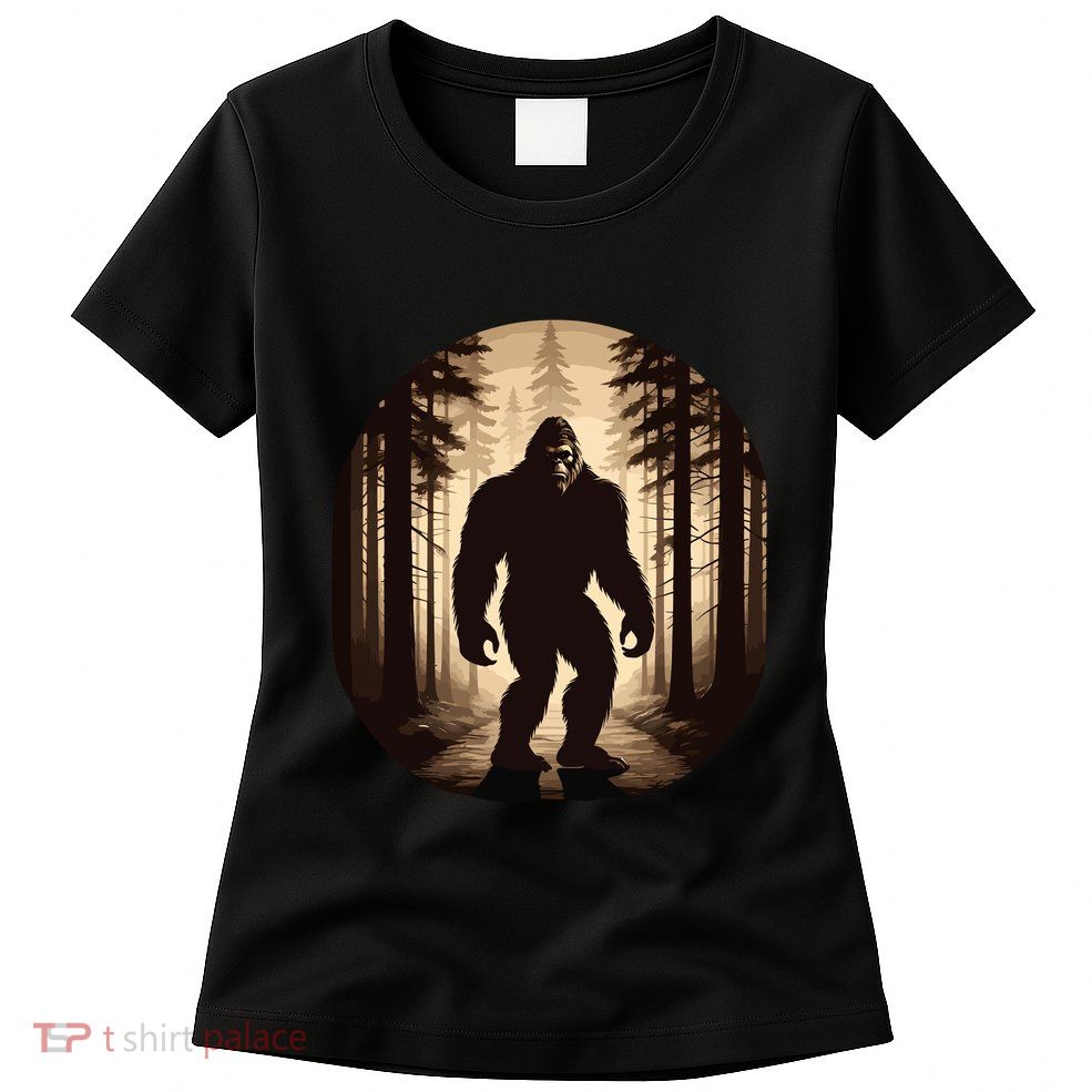 Vintage Bigfoot Funny Hide & Seek Womens T-Shirt
