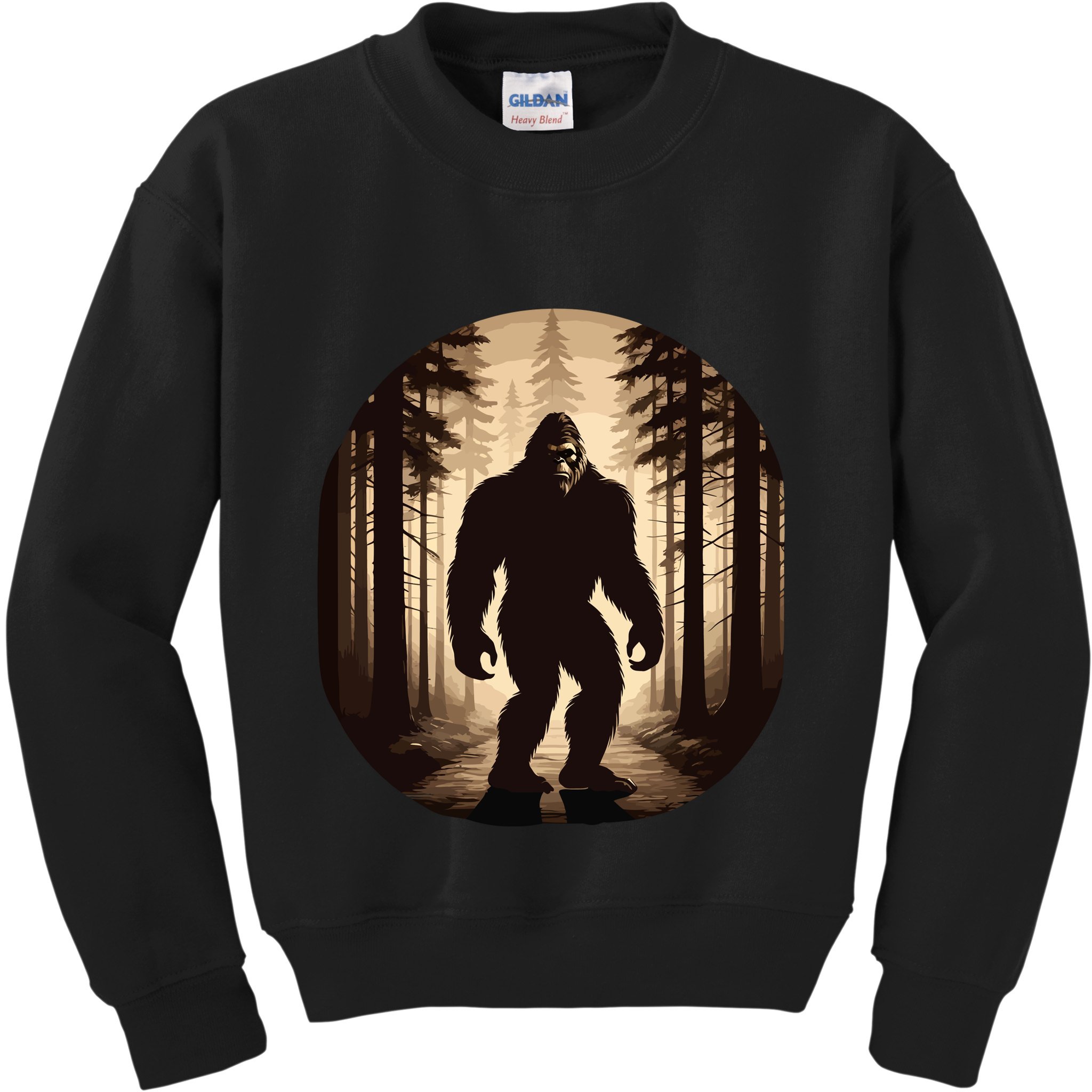 Vintage Bigfoot Funny Hide & Seek Kids Sweatshirt