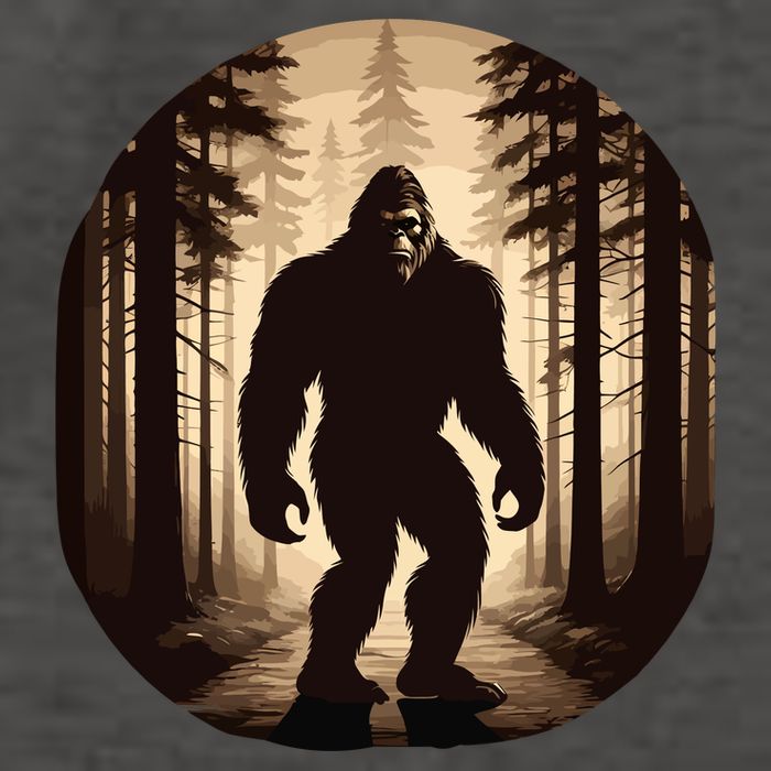 Vintage Bigfoot Funny Hide & Seek Vector Backpack