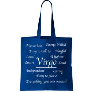 Virgo Birthday Funny Gift Funny Virgo Zodiac Astrology Sign Fact Great Gift Tote Bag