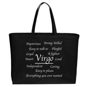 Virgo Birthday Funny Gift Funny Virgo Zodiac Astrology Sign Fact Great Gift Cotton Canvas Jumbo Tote