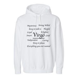 Virgo Birthday Funny Gift Funny Virgo Zodiac Astrology Sign Fact Great Gift Garment-Dyed Fleece Hoodie