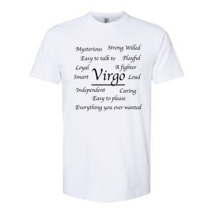 Virgo Birthday Funny Gift Funny Virgo Zodiac Astrology Sign Fact Great Gift Softstyle CVC T-Shirt